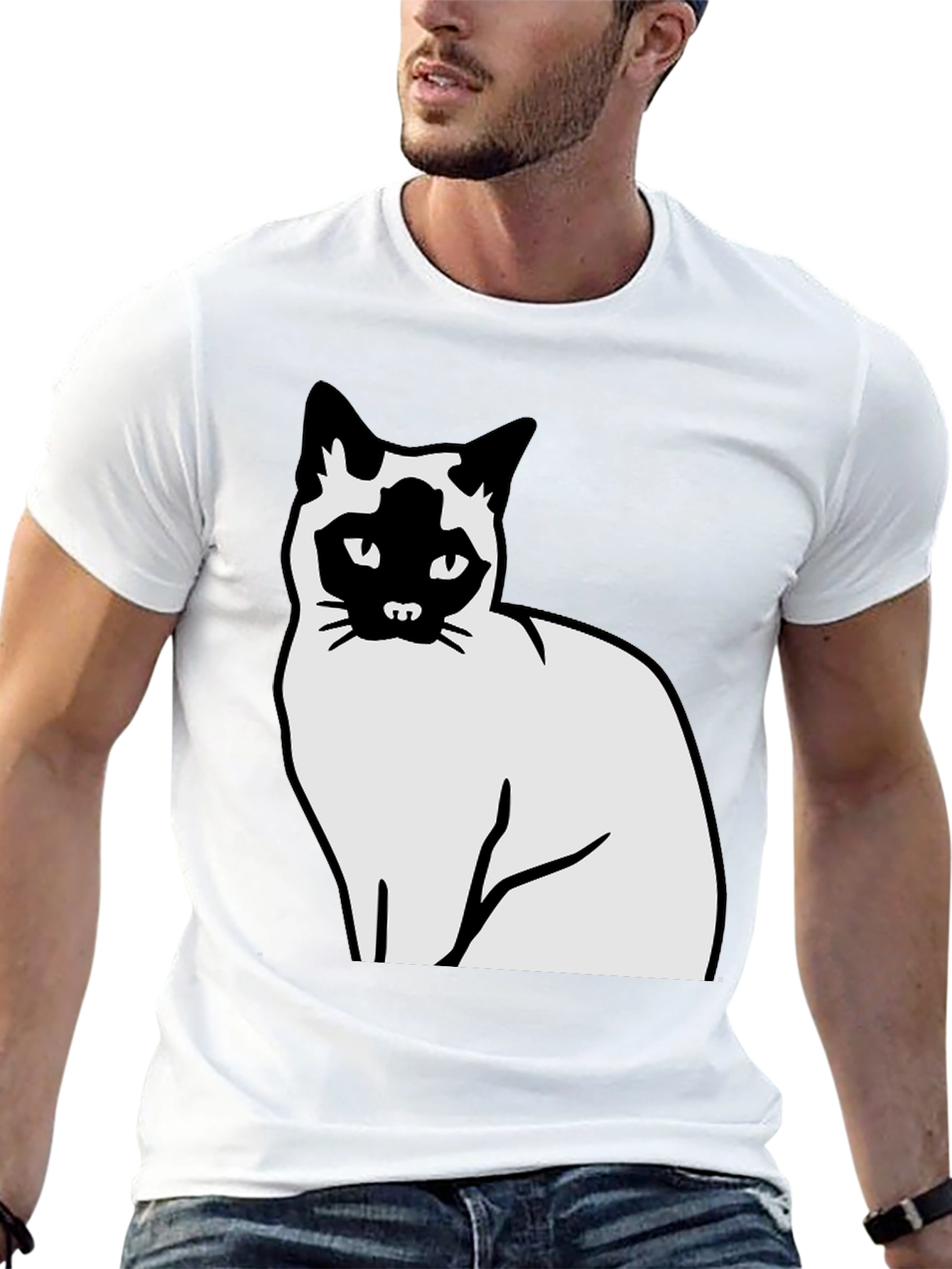 Siamese Cat Graphic T-Shirt