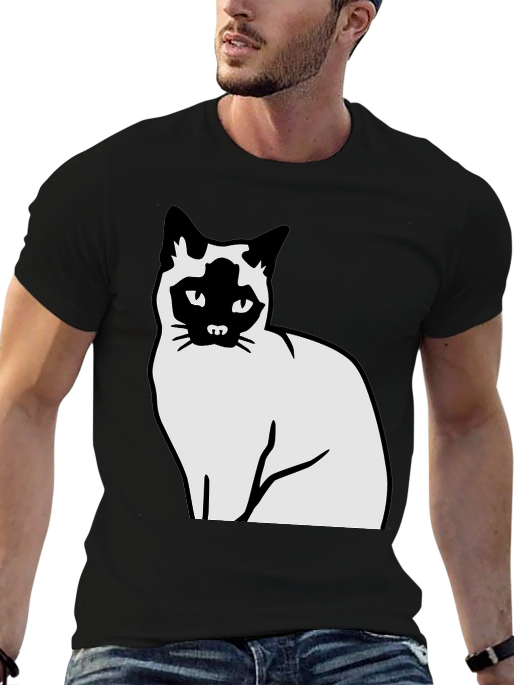 Siamese Cat Graphic T-Shirt