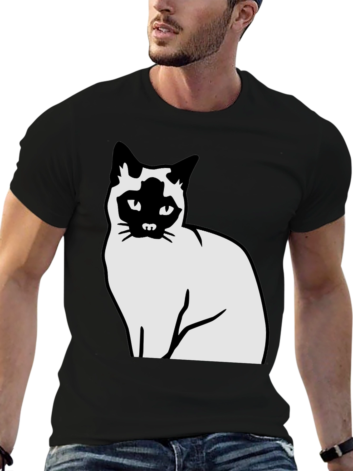 Siamese Cat Graphic T-Shirt