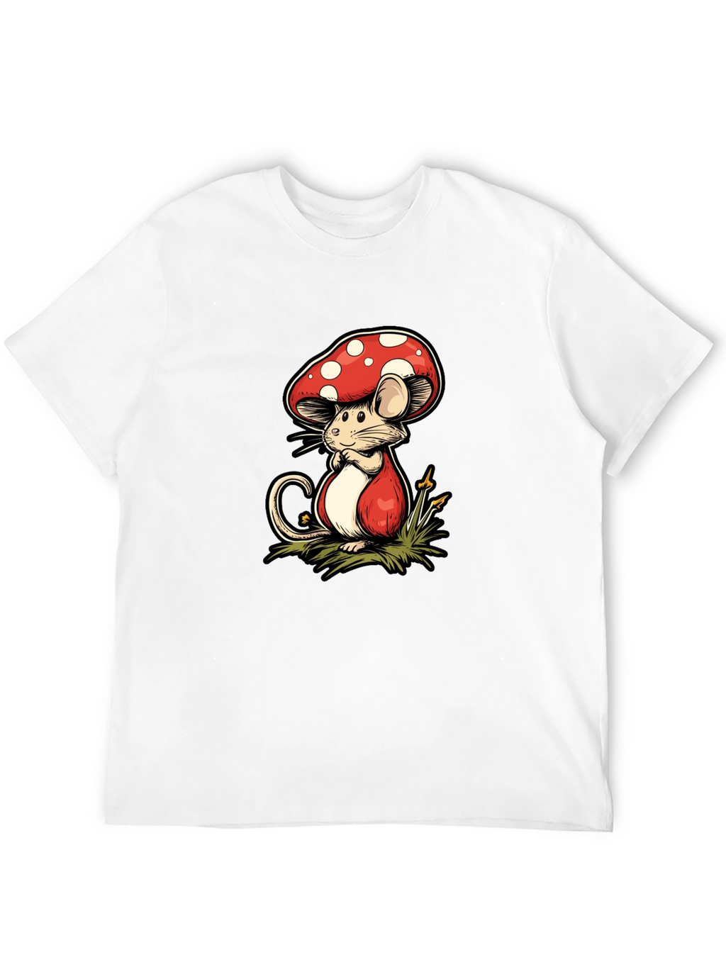 Mushroom Mouse Graphic Tee - Unique Design