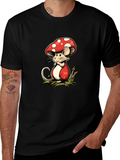 Mushroom Mouse Graphic Tee - Unique Design