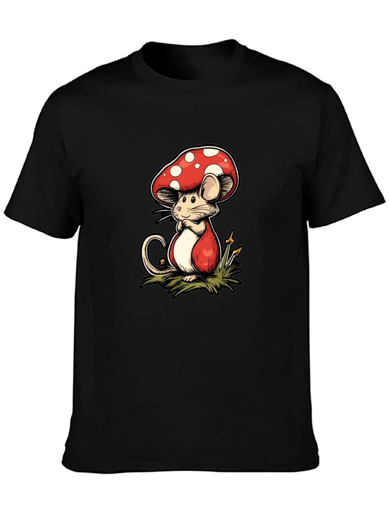 Mushroom Mouse Graphic Tee - Unique Design