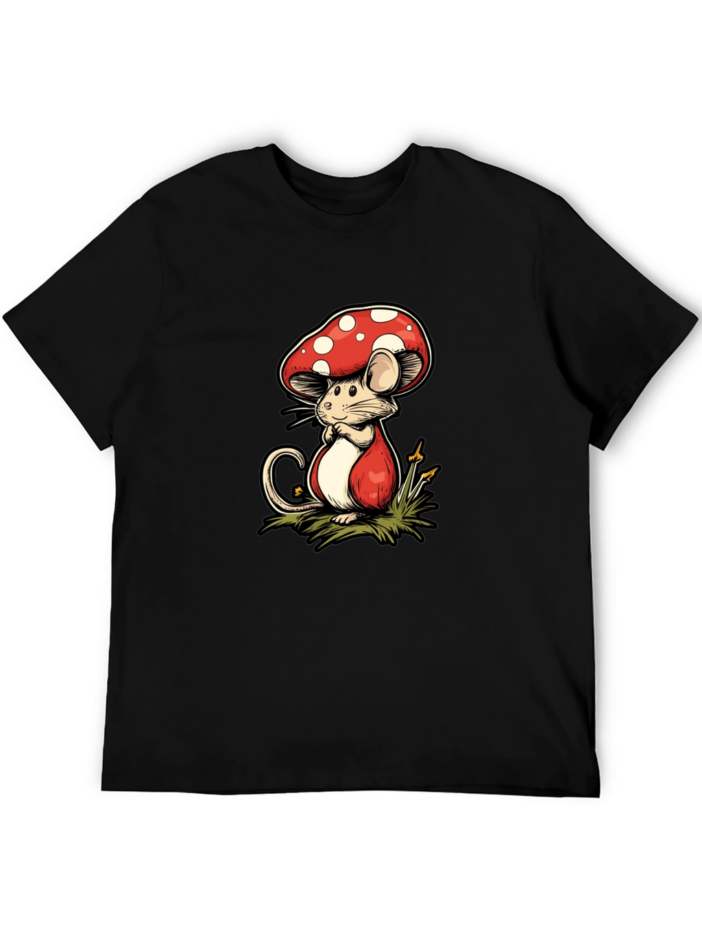 Mushroom Mouse Graphic Tee - Unique Design