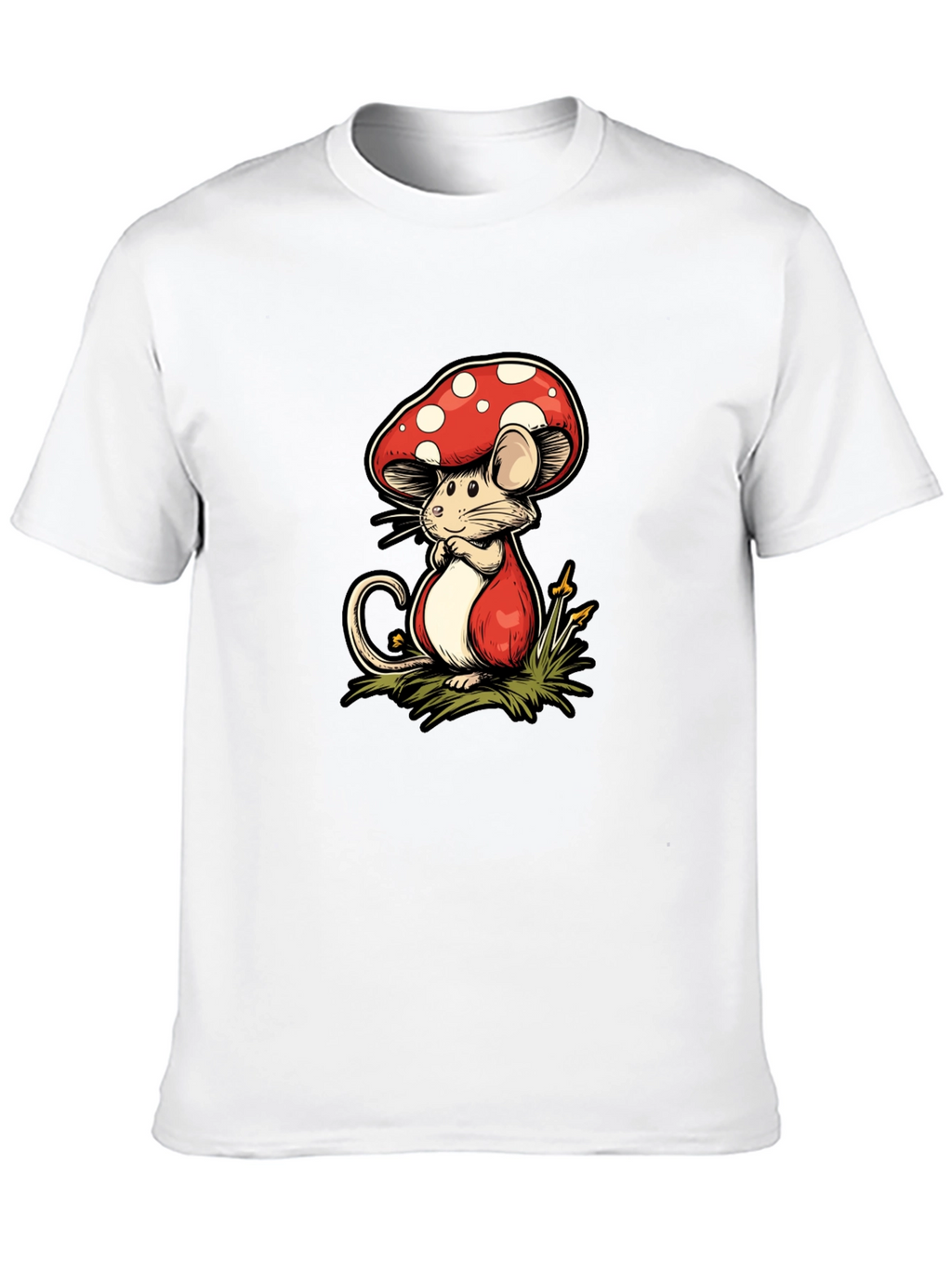 Mushroom Mouse Graphic Tee - Unique Design