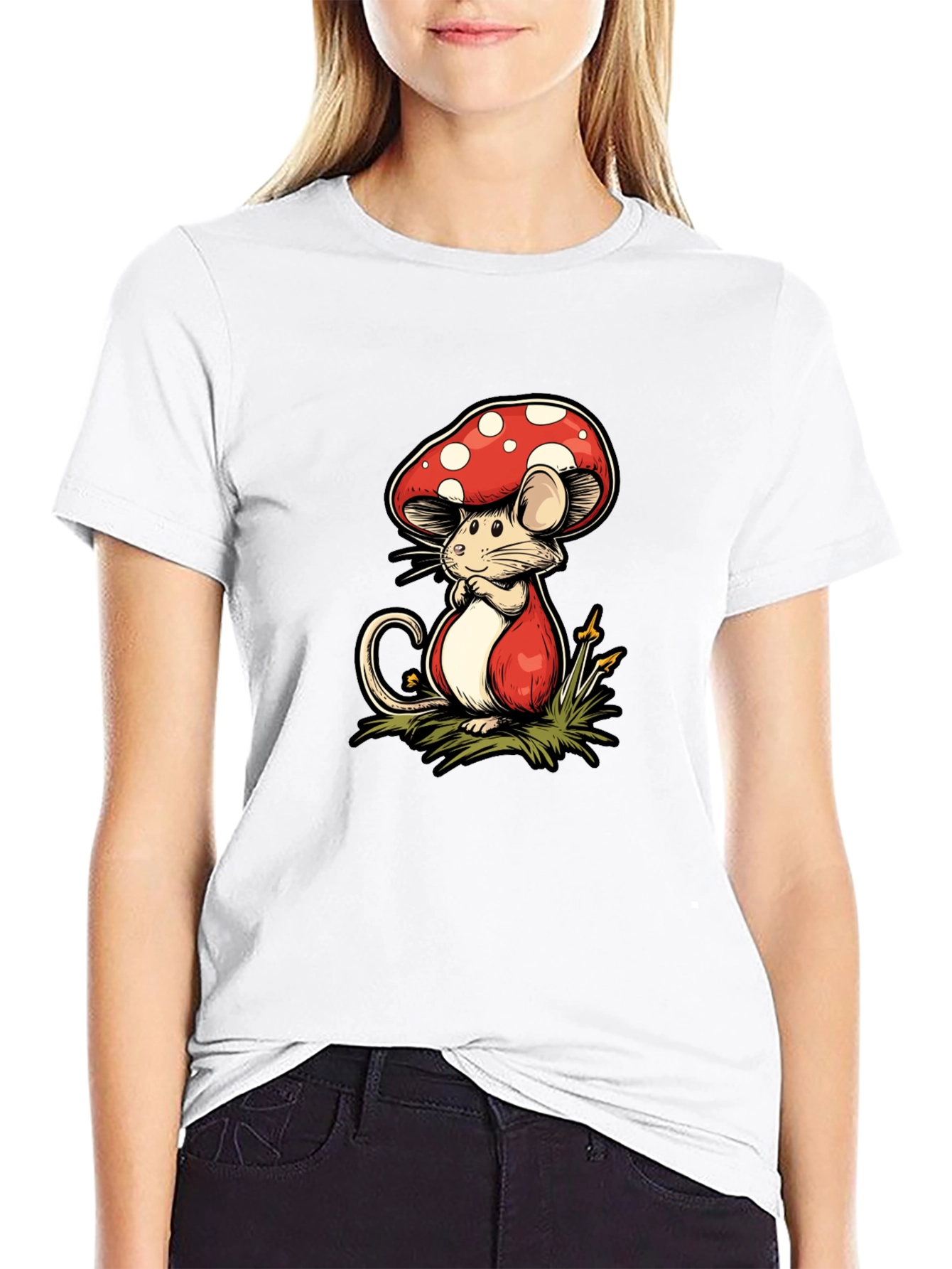 Mushroom Mouse Graphic Tee - Unique Design