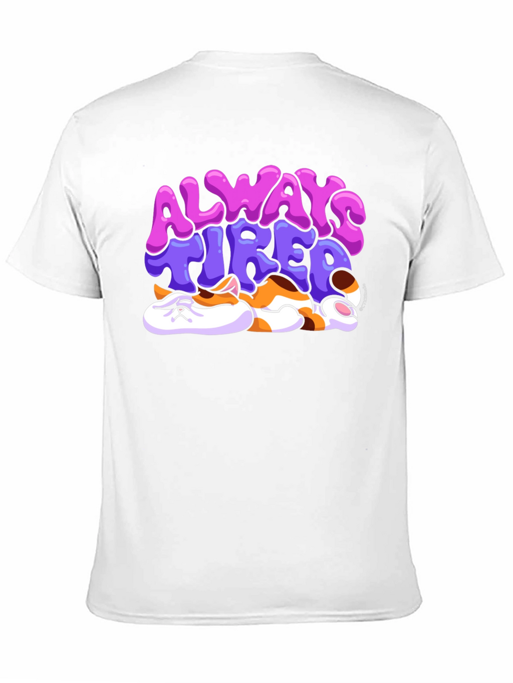 Always Tired Cat T-Shirt - Unisex Black Tee