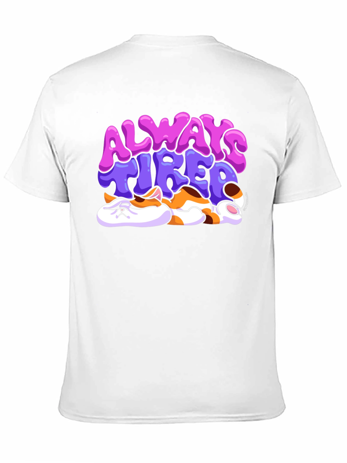 Always Tired Cat T-Shirt - Unisex Black Tee