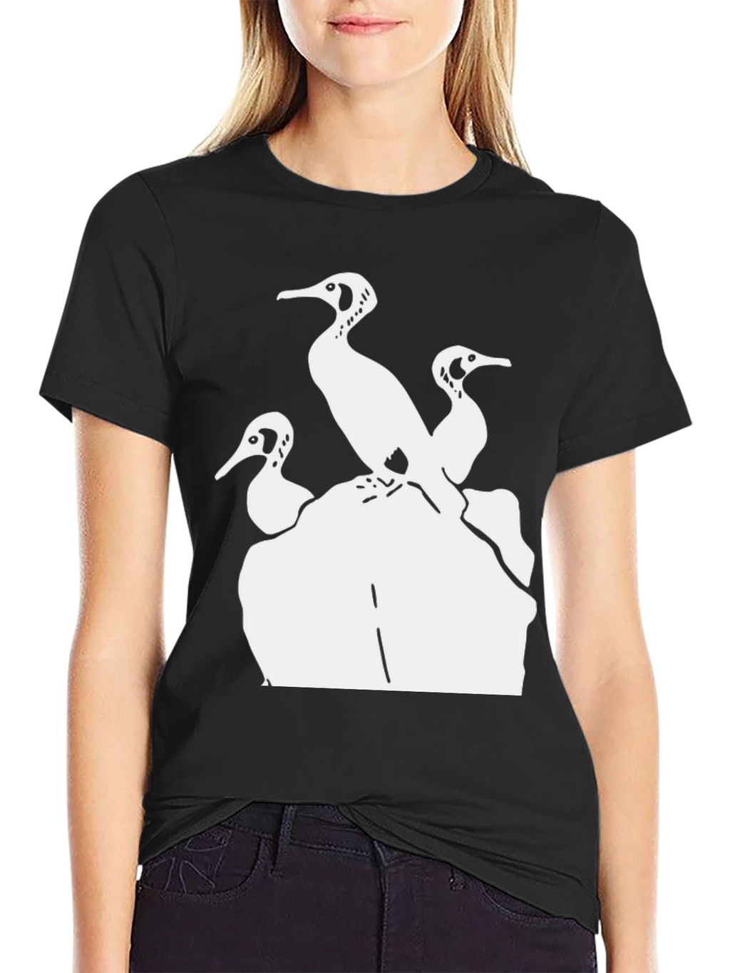 Cormorant Silhouette T-Shirt - Black
