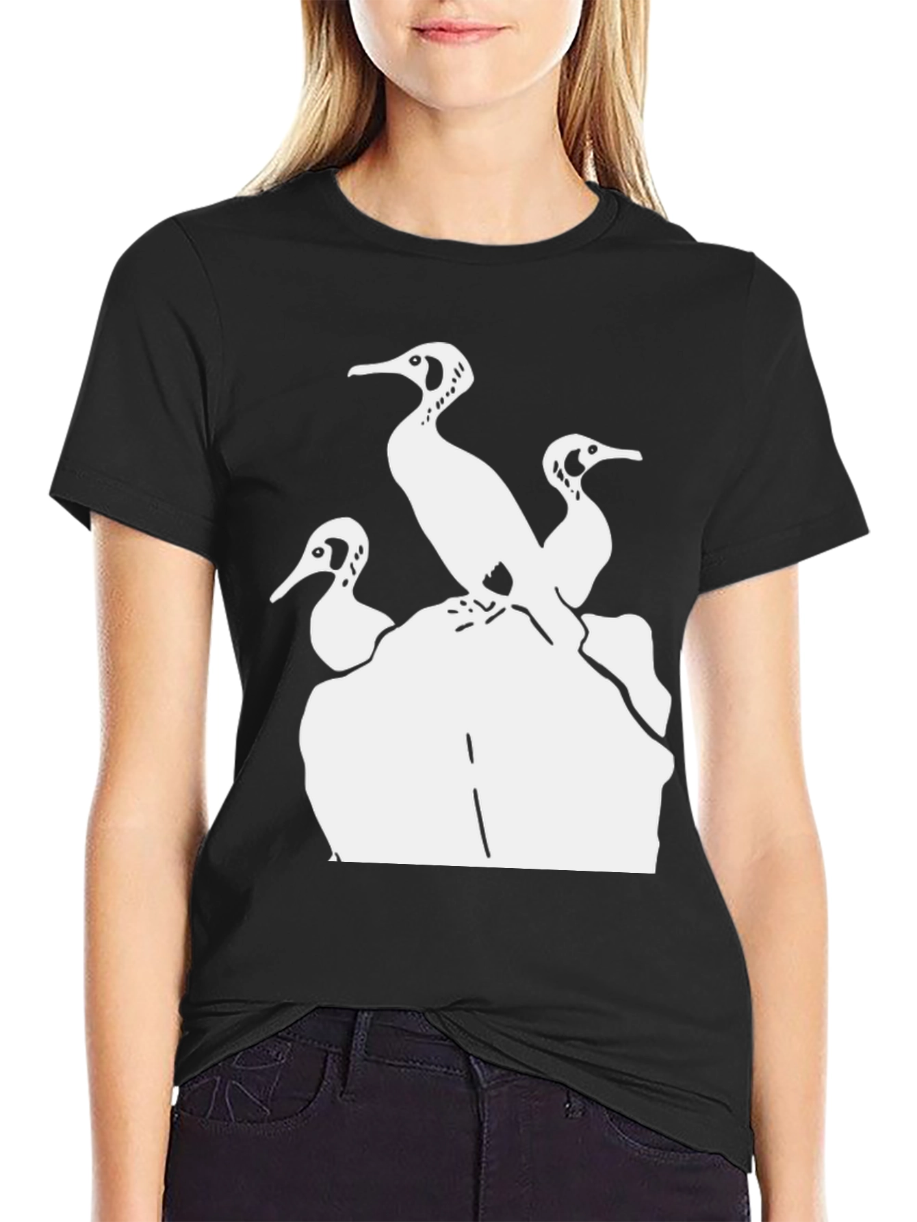 Cormorant Silhouette T-Shirt - Black