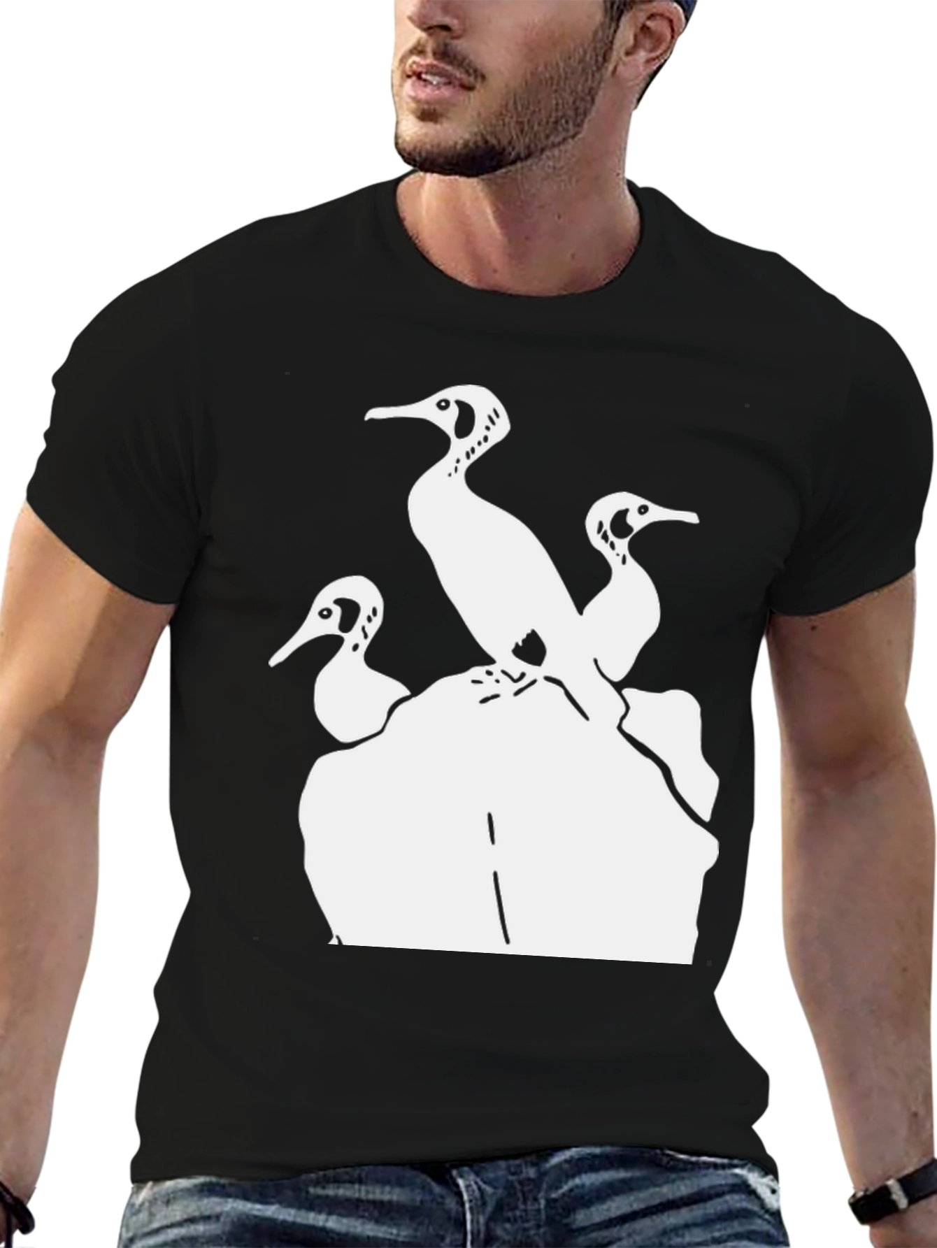 Cormorant Silhouette T-Shirt - Black