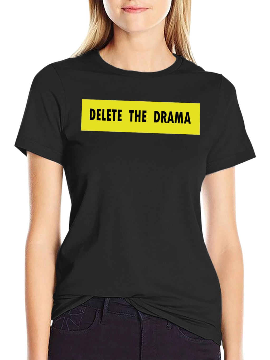Delete the Drama Black Graphic Tee