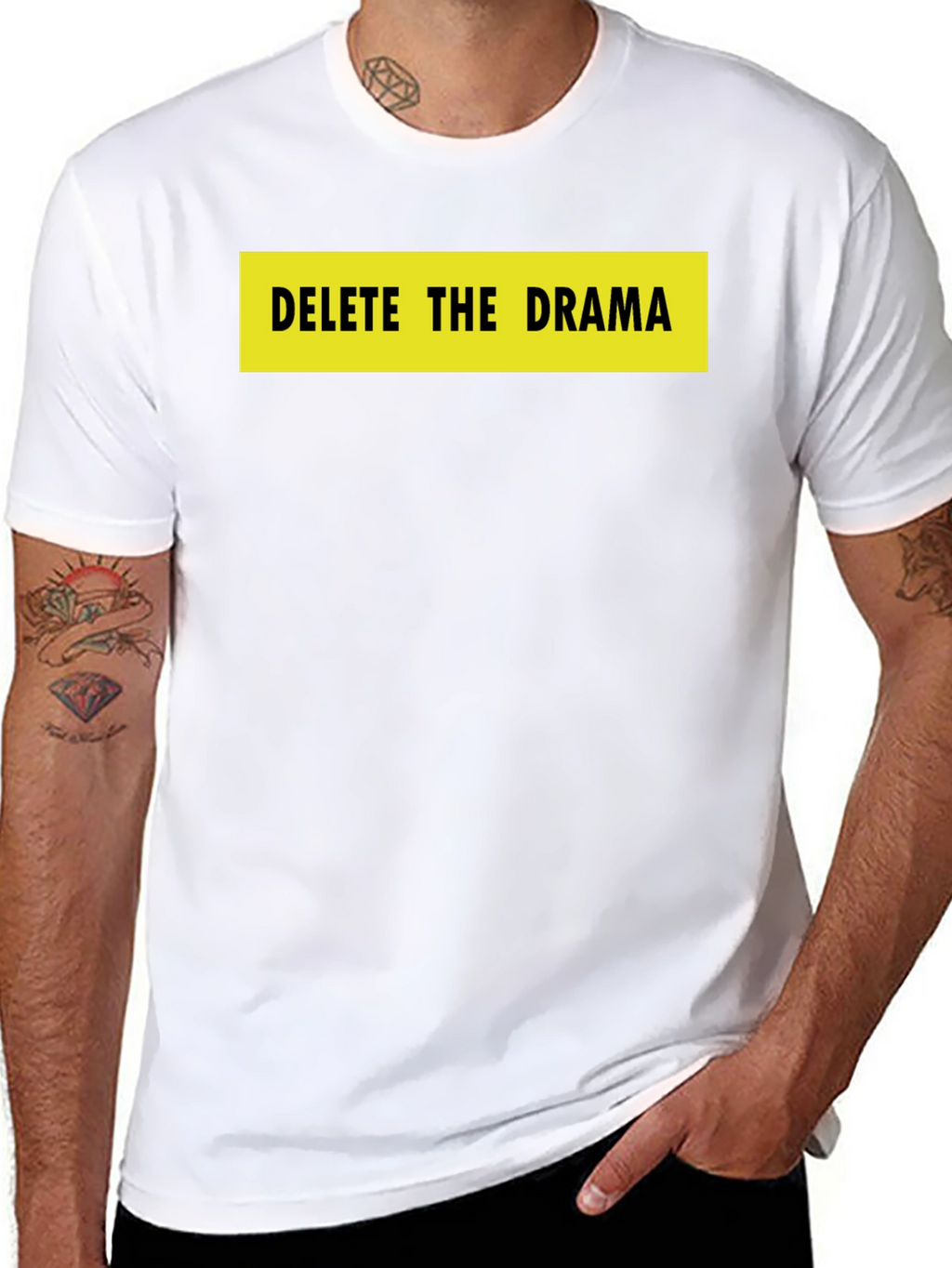 Delete the Drama Black Graphic Tee