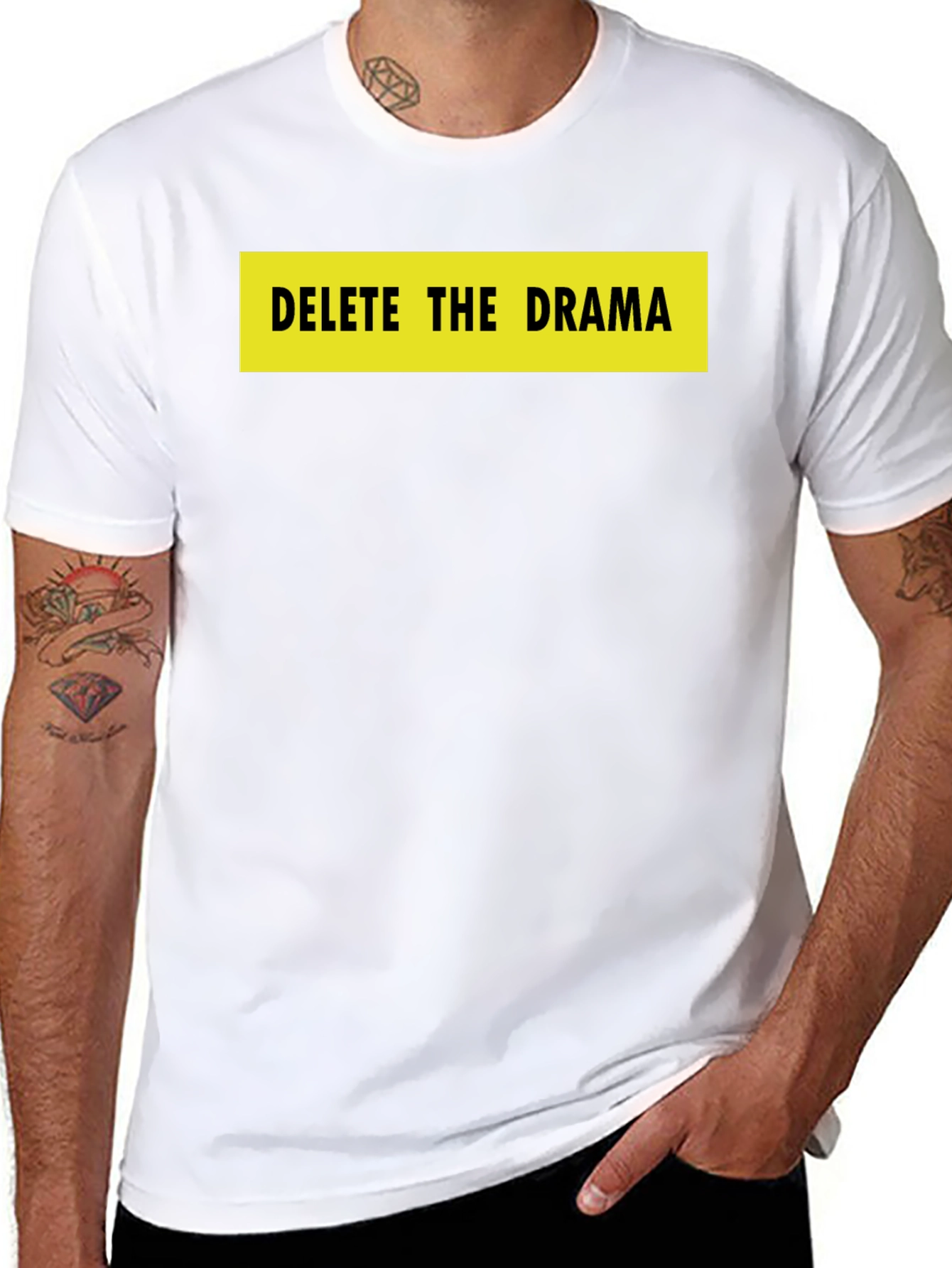 Delete the Drama Black Graphic Tee