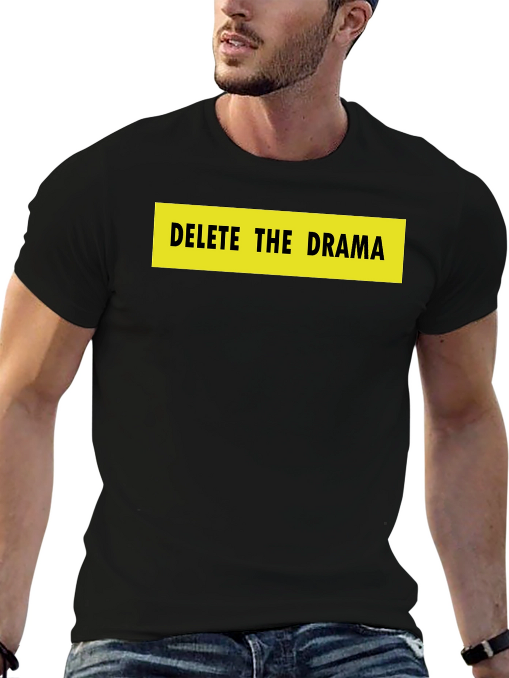 Delete the Drama Black Graphic Tee