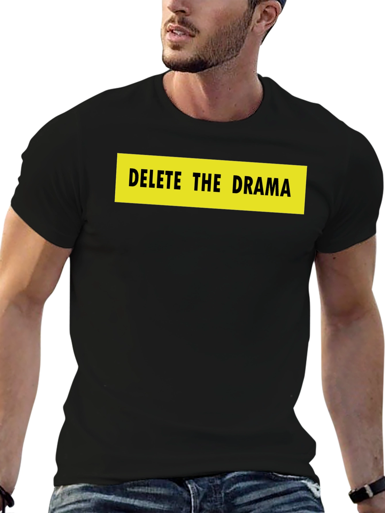 Delete the Drama Black Graphic Tee