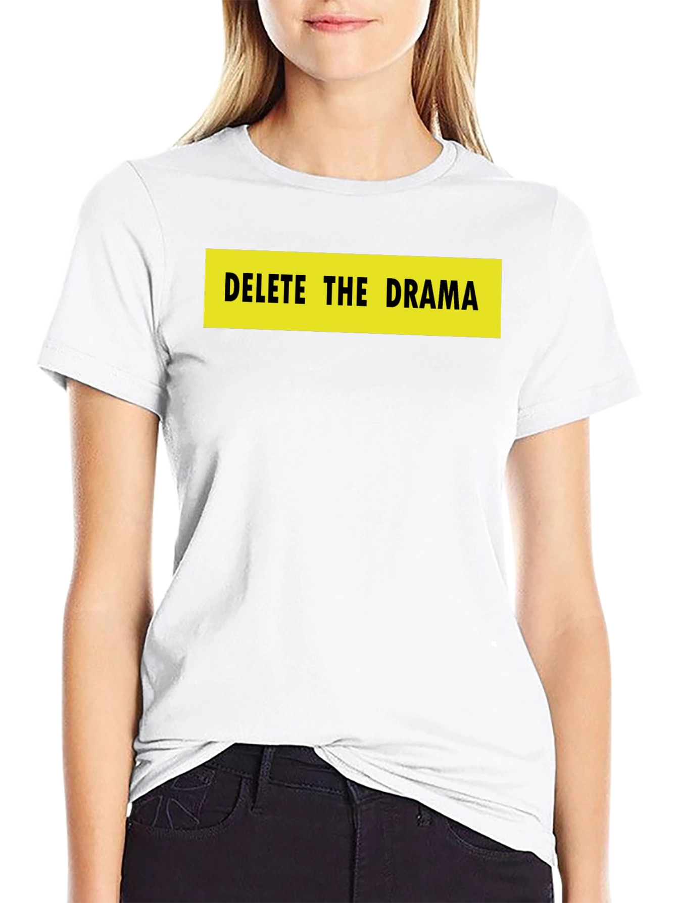 Delete the Drama Black Graphic Tee