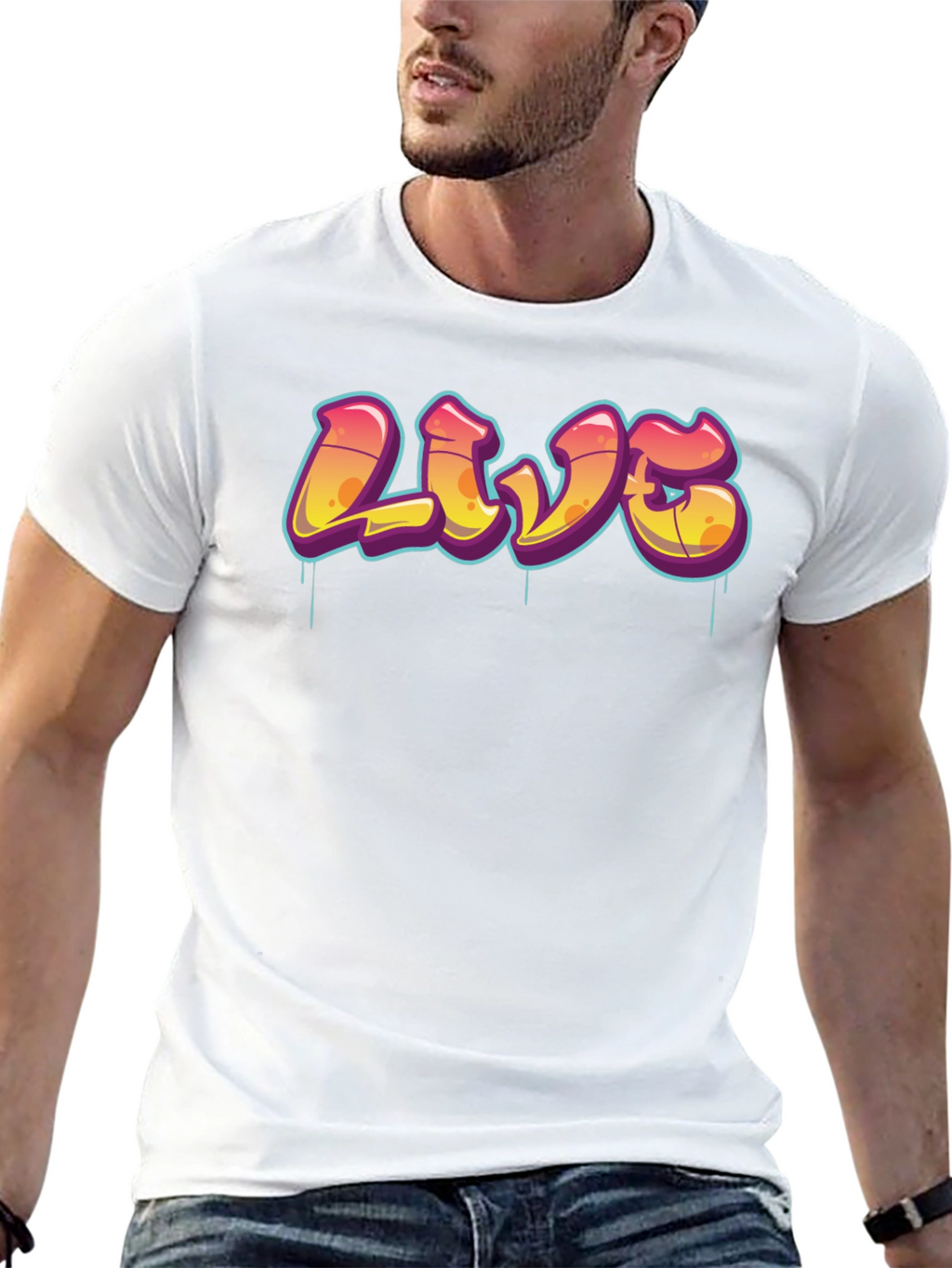Urban Style Graphic Tee - LIVE Graffiti Design