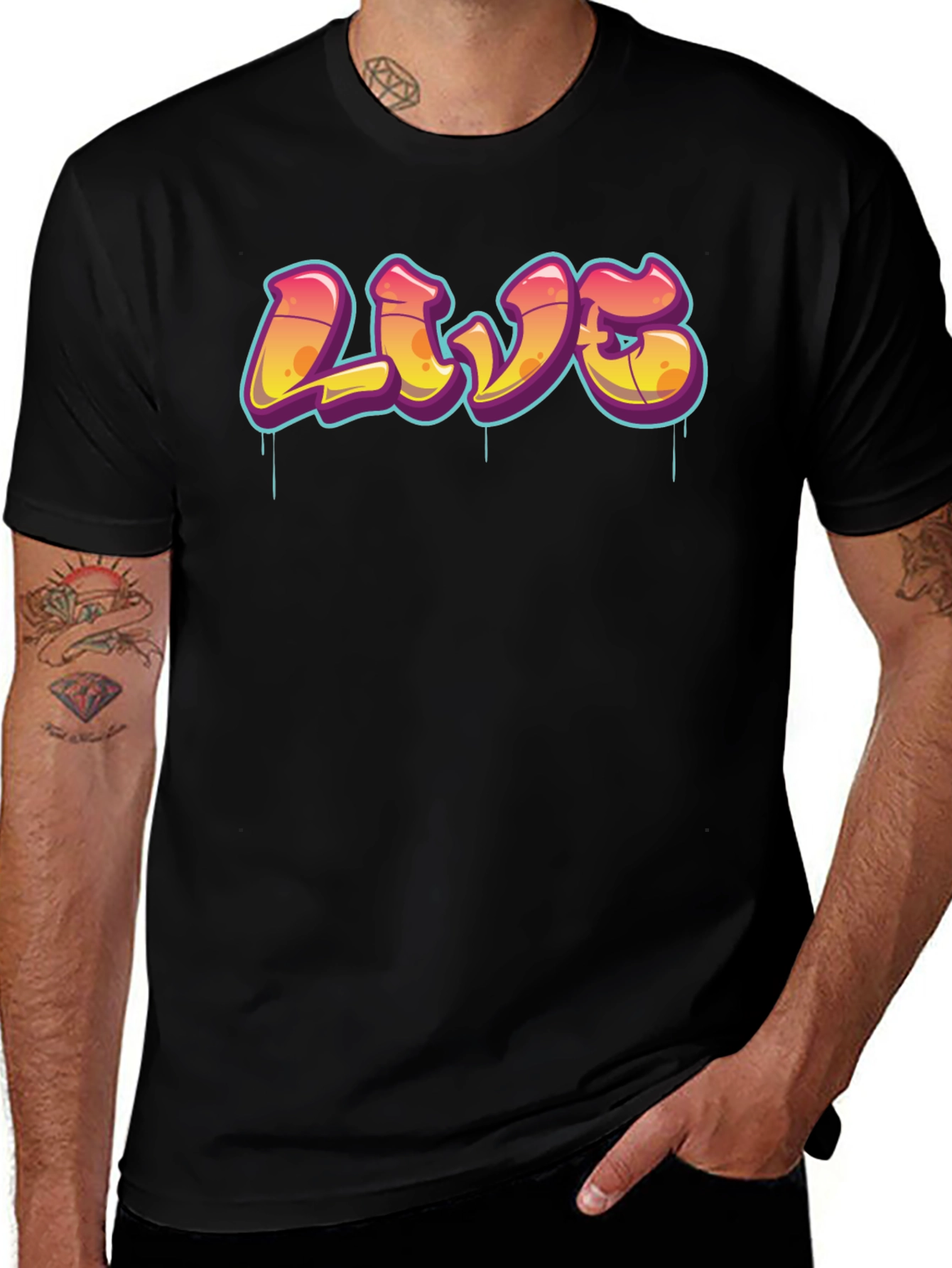 Urban Style Graphic Tee - LIVE Graffiti Design