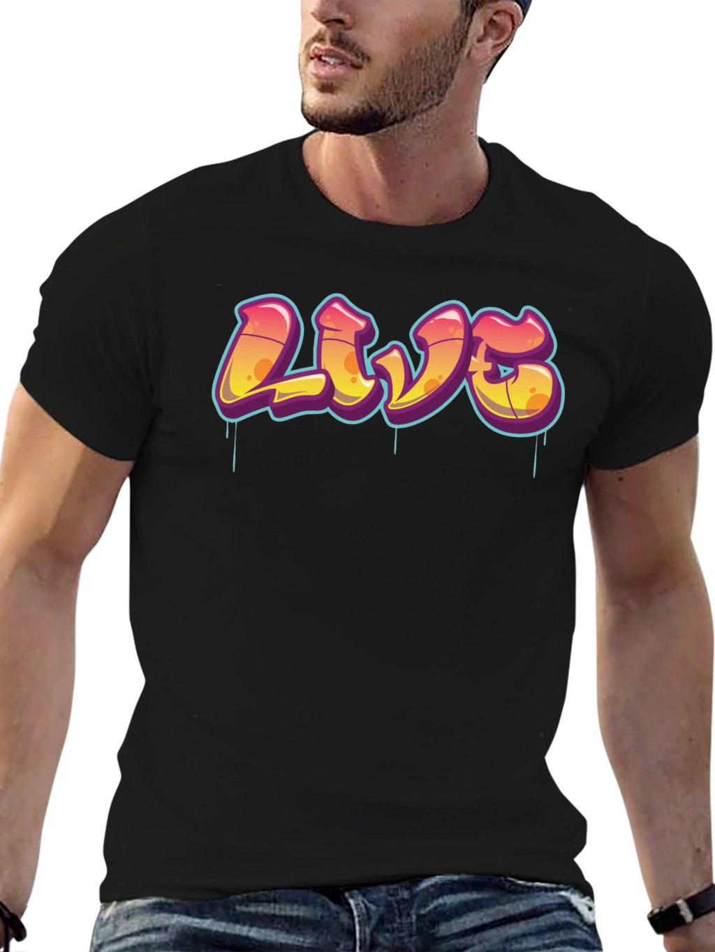 Urban Style Graphic Tee - LIVE Graffiti Design