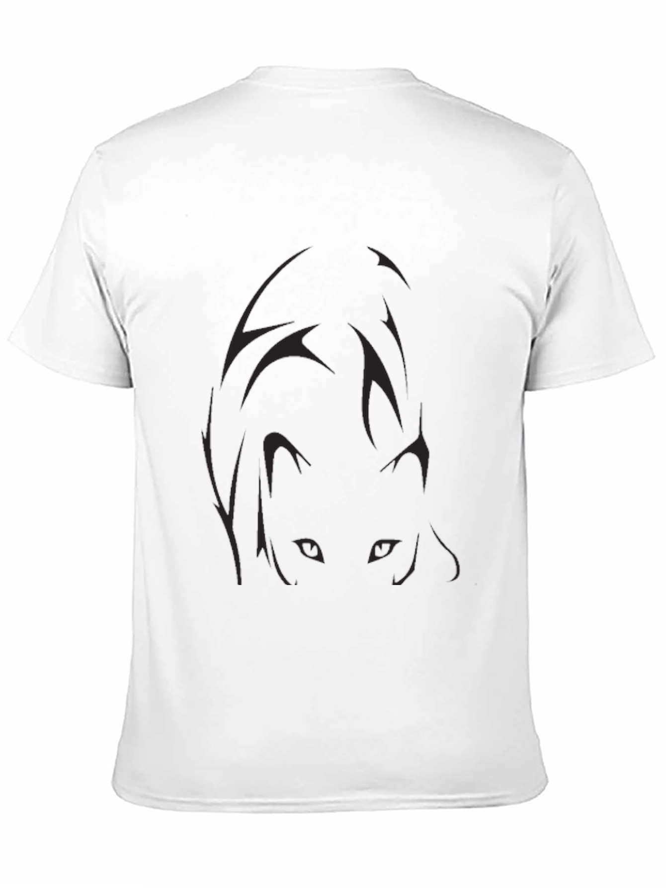 Mens Black Graphic Tee - Anime Eyes Design
