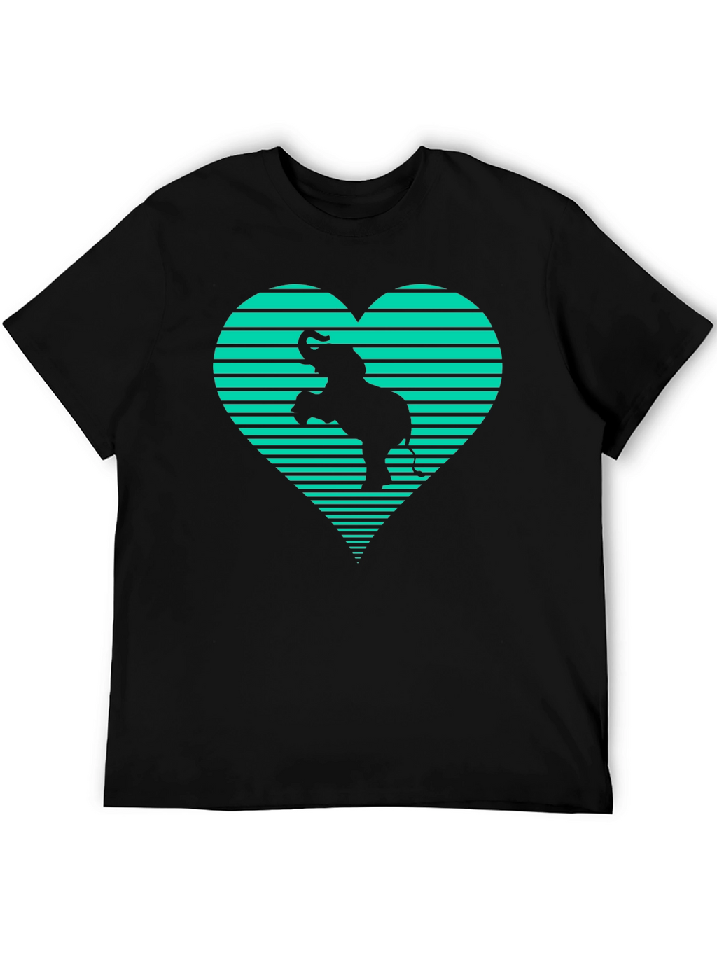 Elephant Heart Graphic Tee - Black