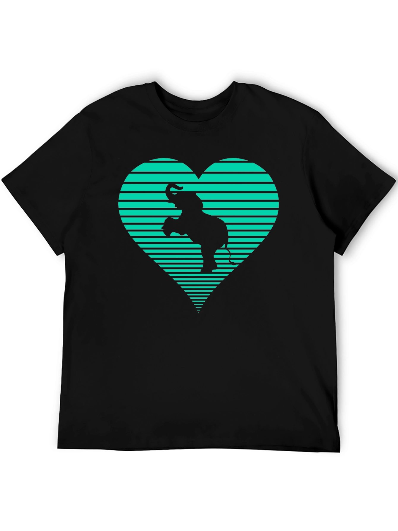 Elephant Heart Graphic Tee - Black