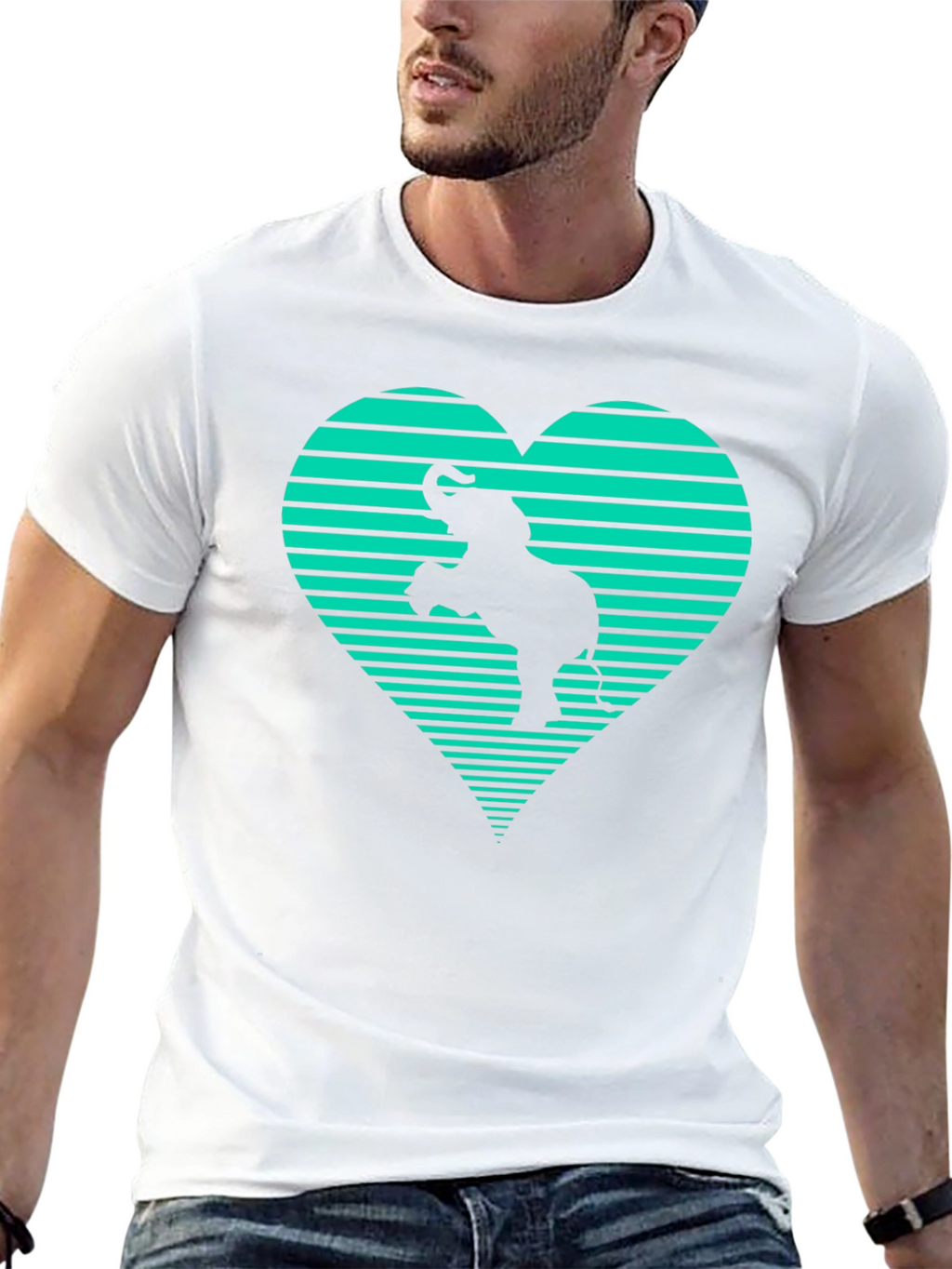 Elephant Heart Graphic Tee - Black