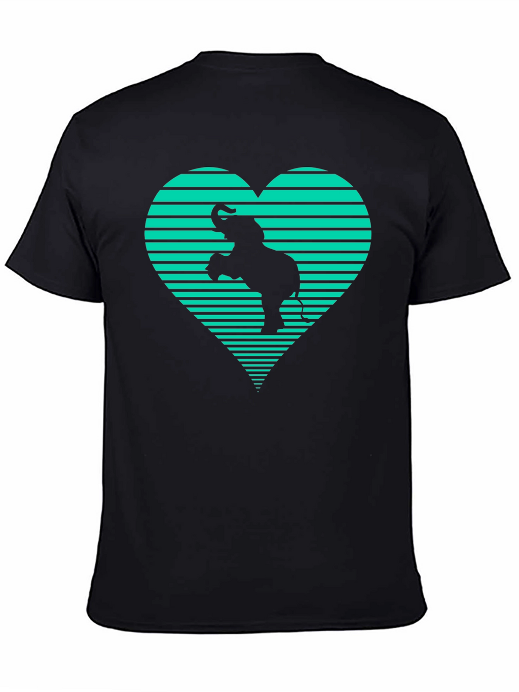 Elephant Heart Graphic Tee - Black