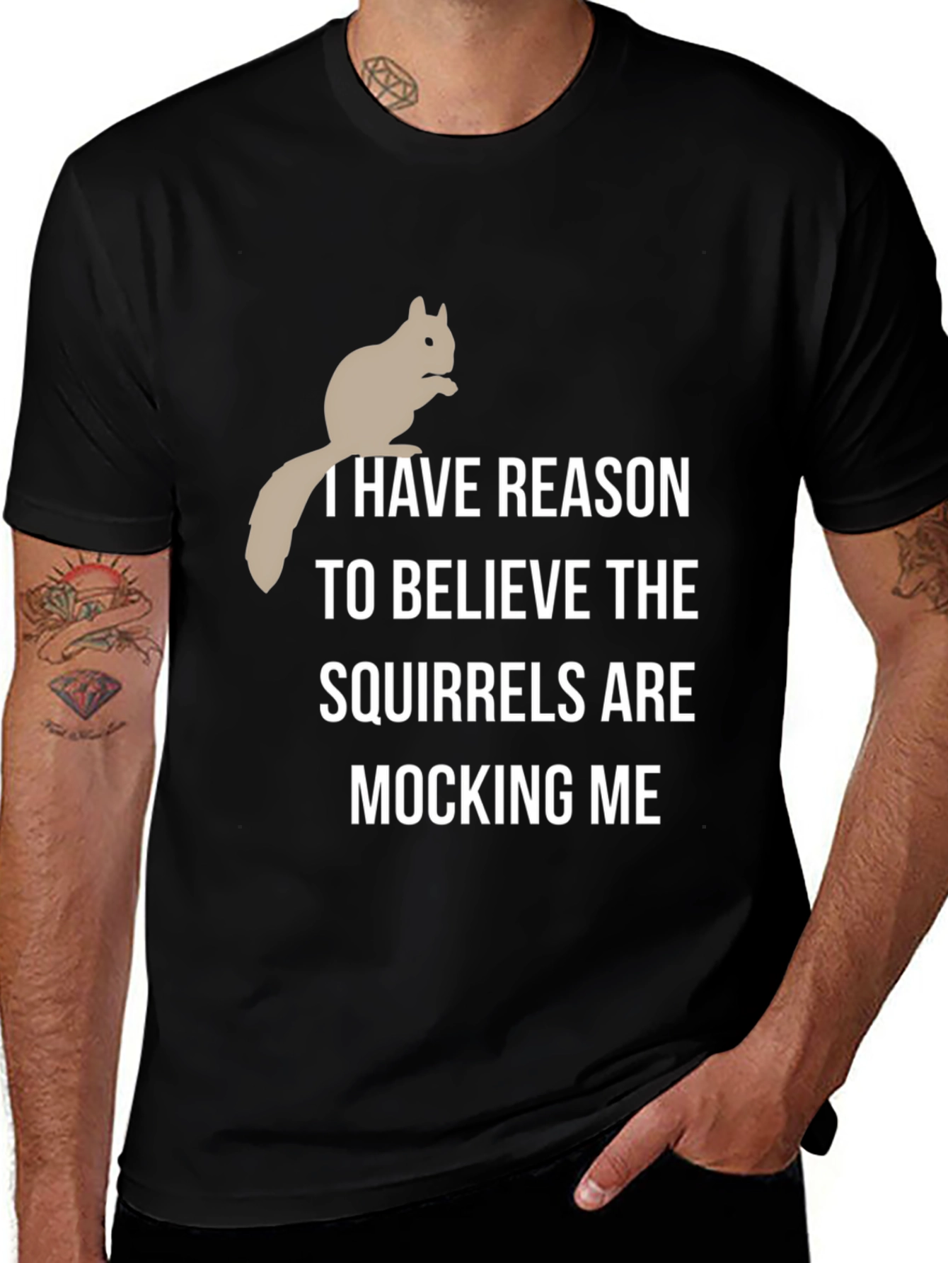 Squirrel Mocking T-Shirt - Humorous Graphic Tee