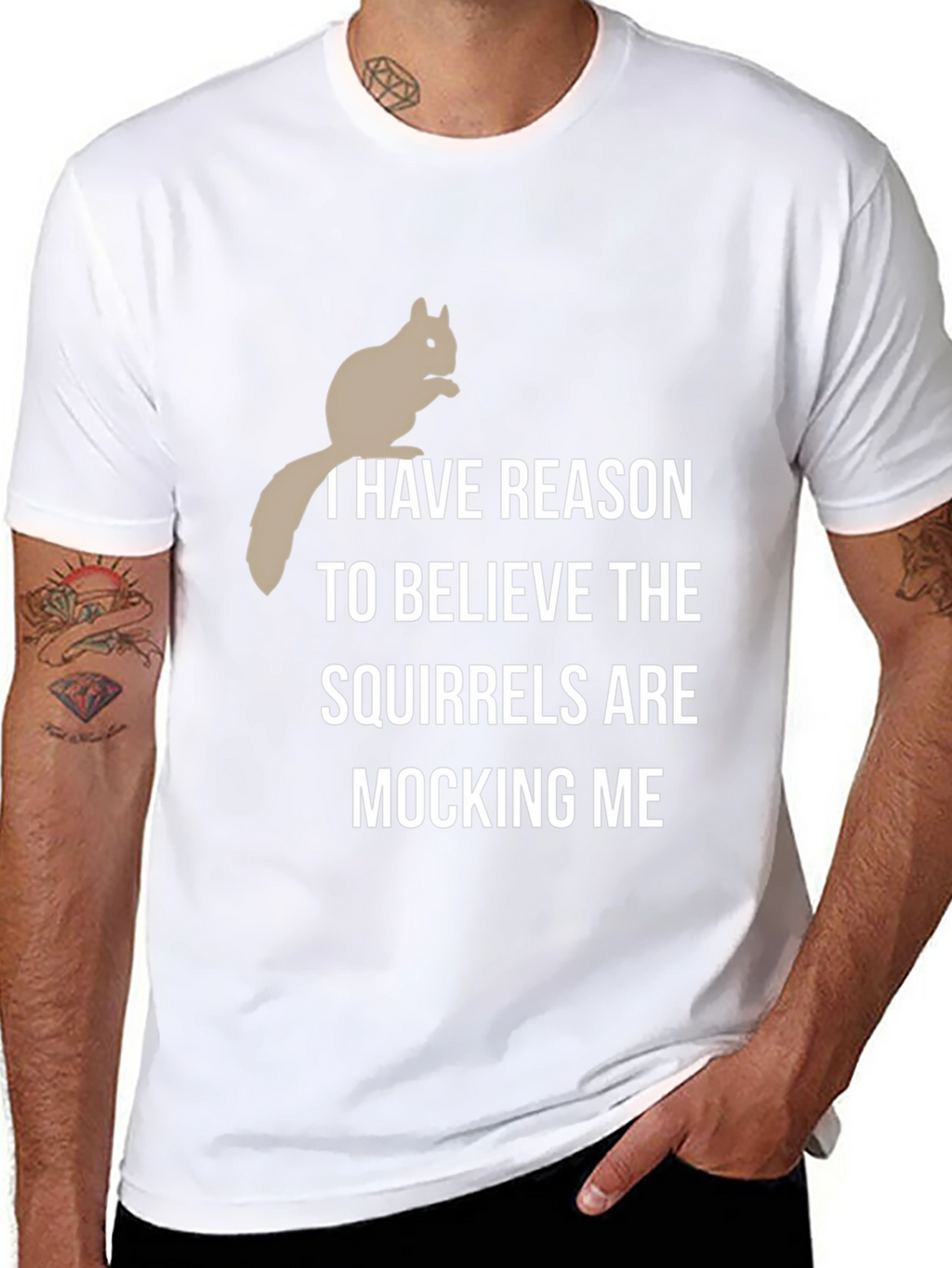 Squirrel Mocking T-Shirt - Humorous Graphic Tee
