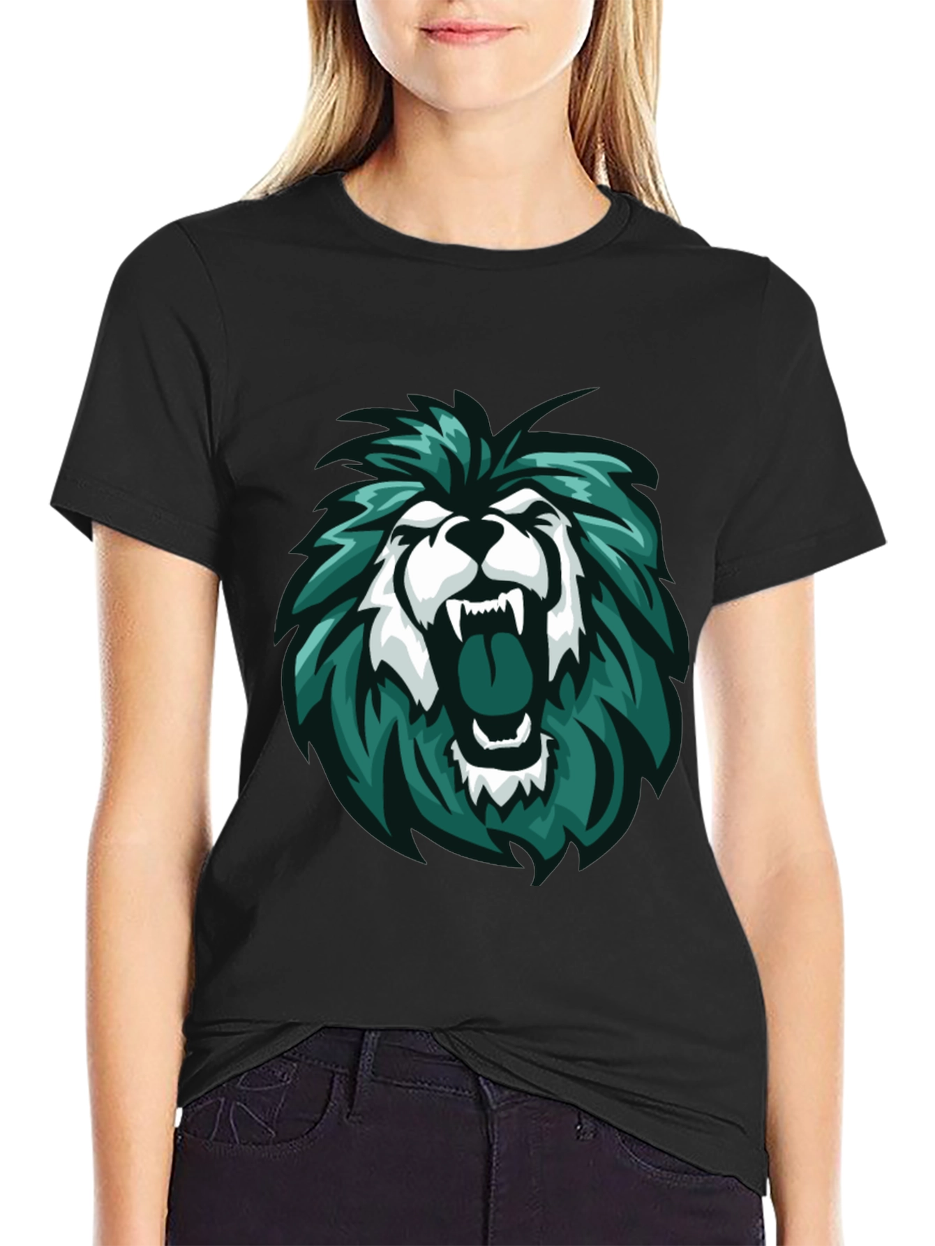 Lion Graphic Tee - Mens Black T-Shirt