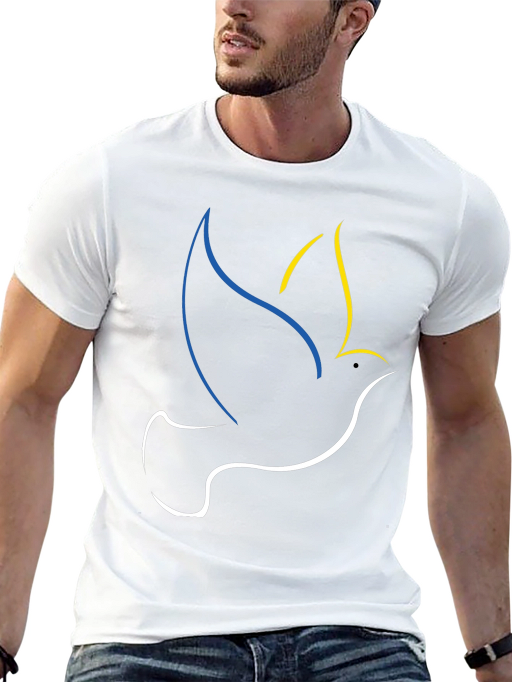 Ukraine Dove Peace T-Shirt Black