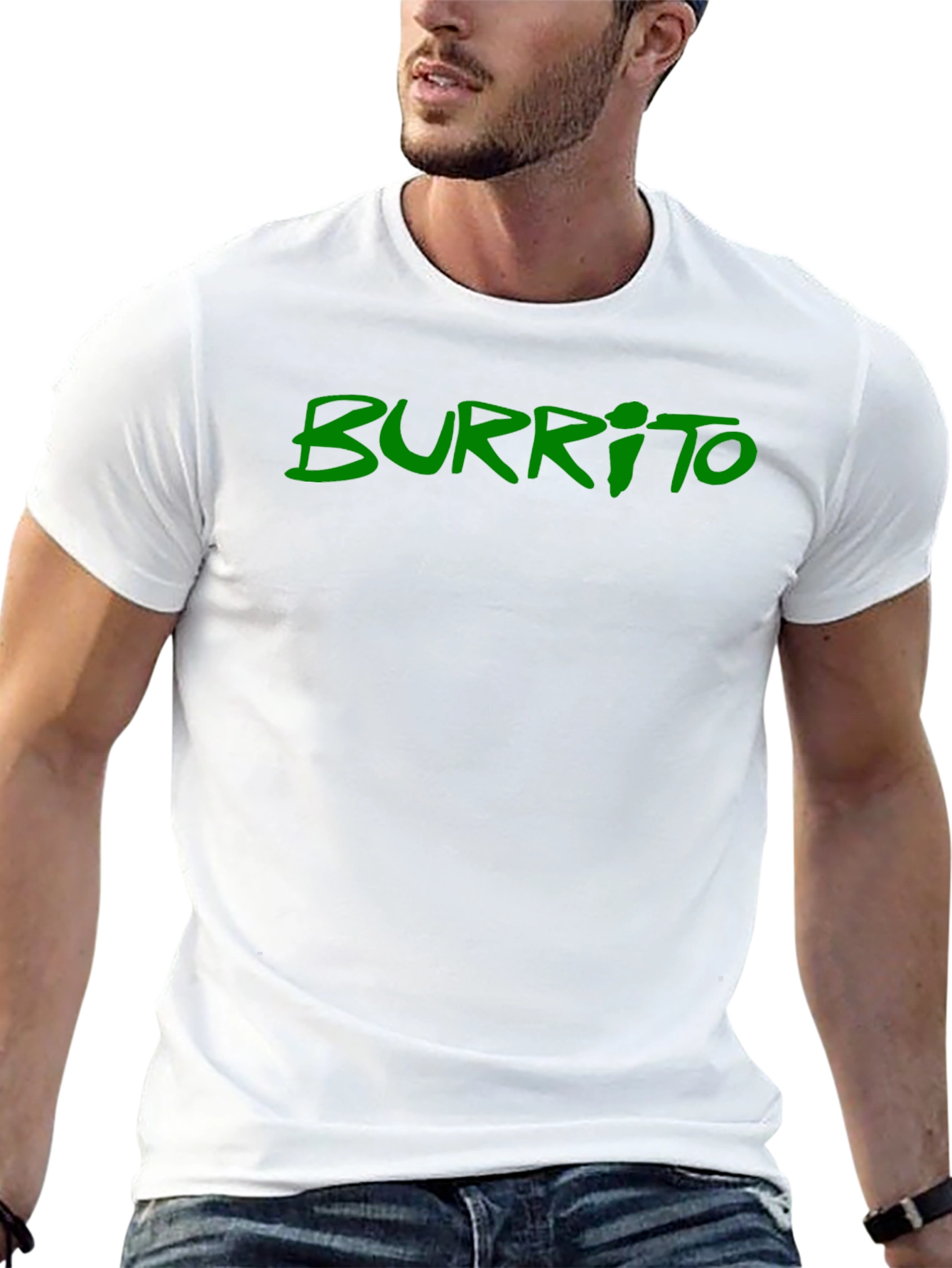 Mens Black Burrito Graphic Tee
