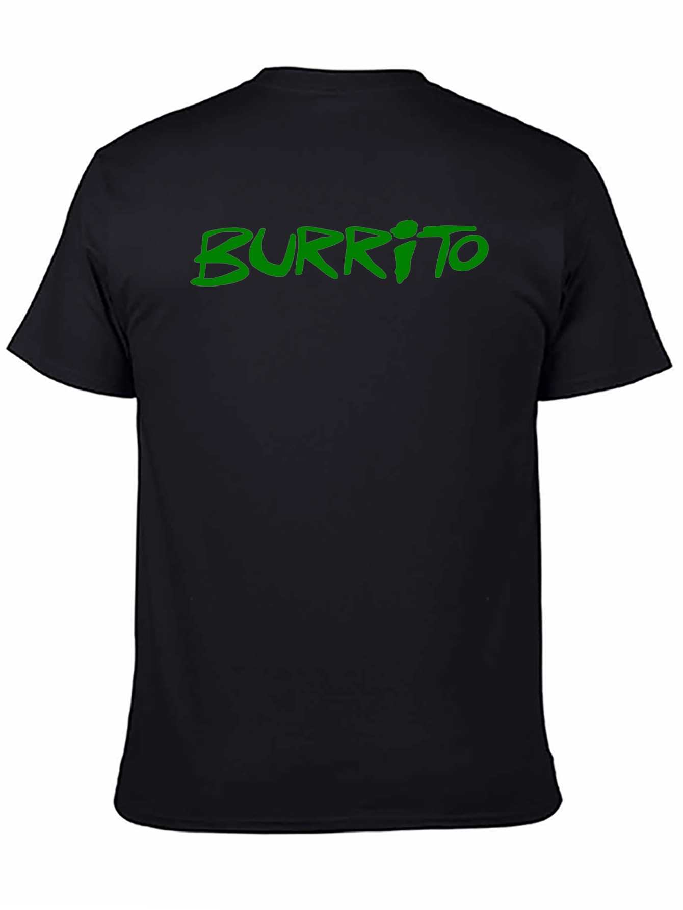 Mens Black Burrito Graphic Tee