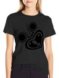 Modern Graphic Tee - Black Cotton Blend