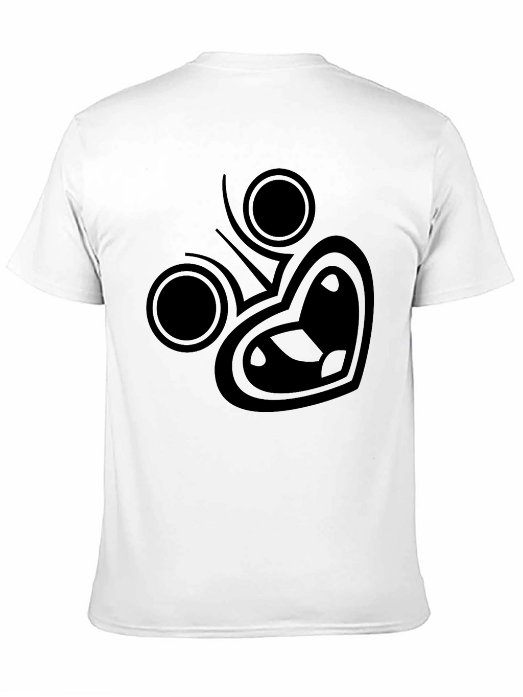 Modern Graphic Tee - Black Cotton Blend