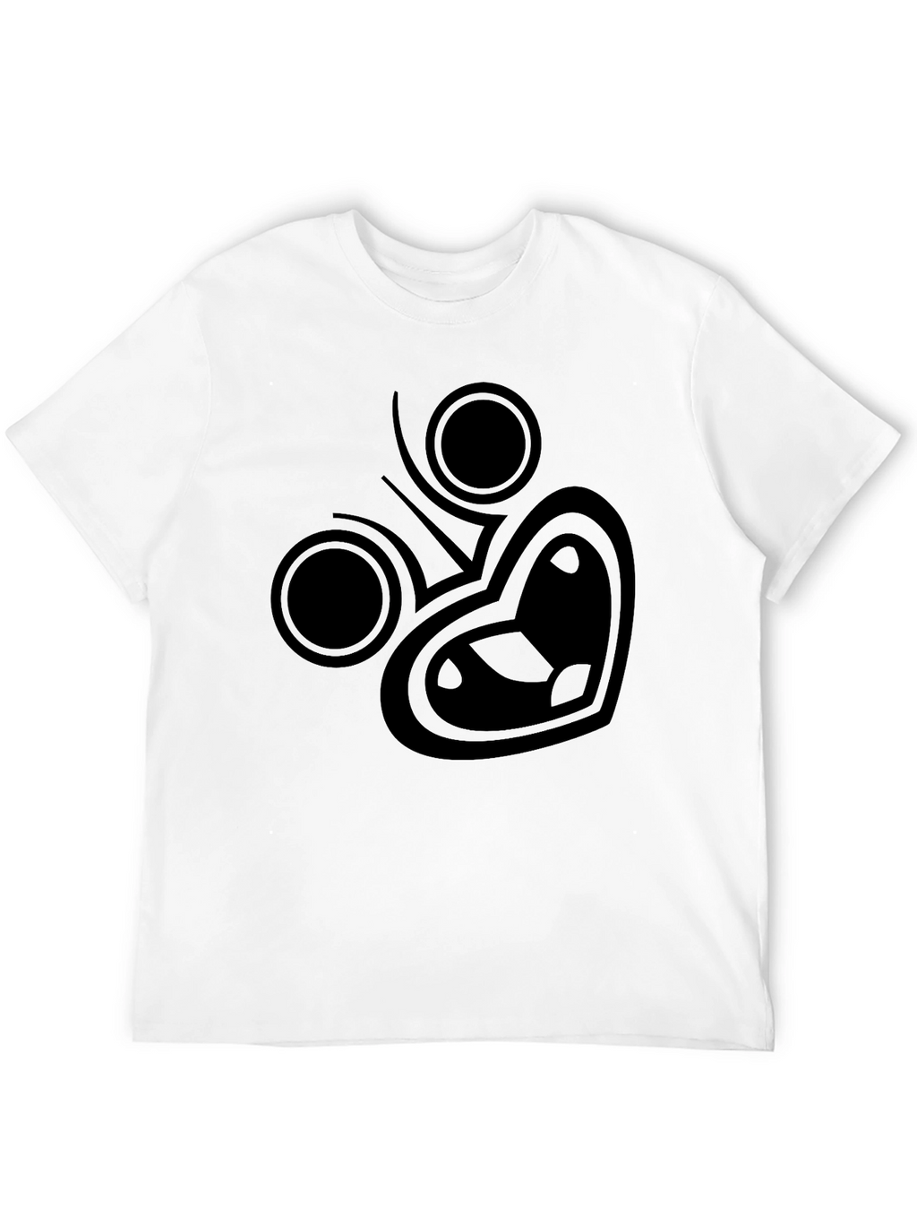 Modern Graphic Tee - Black Cotton Blend