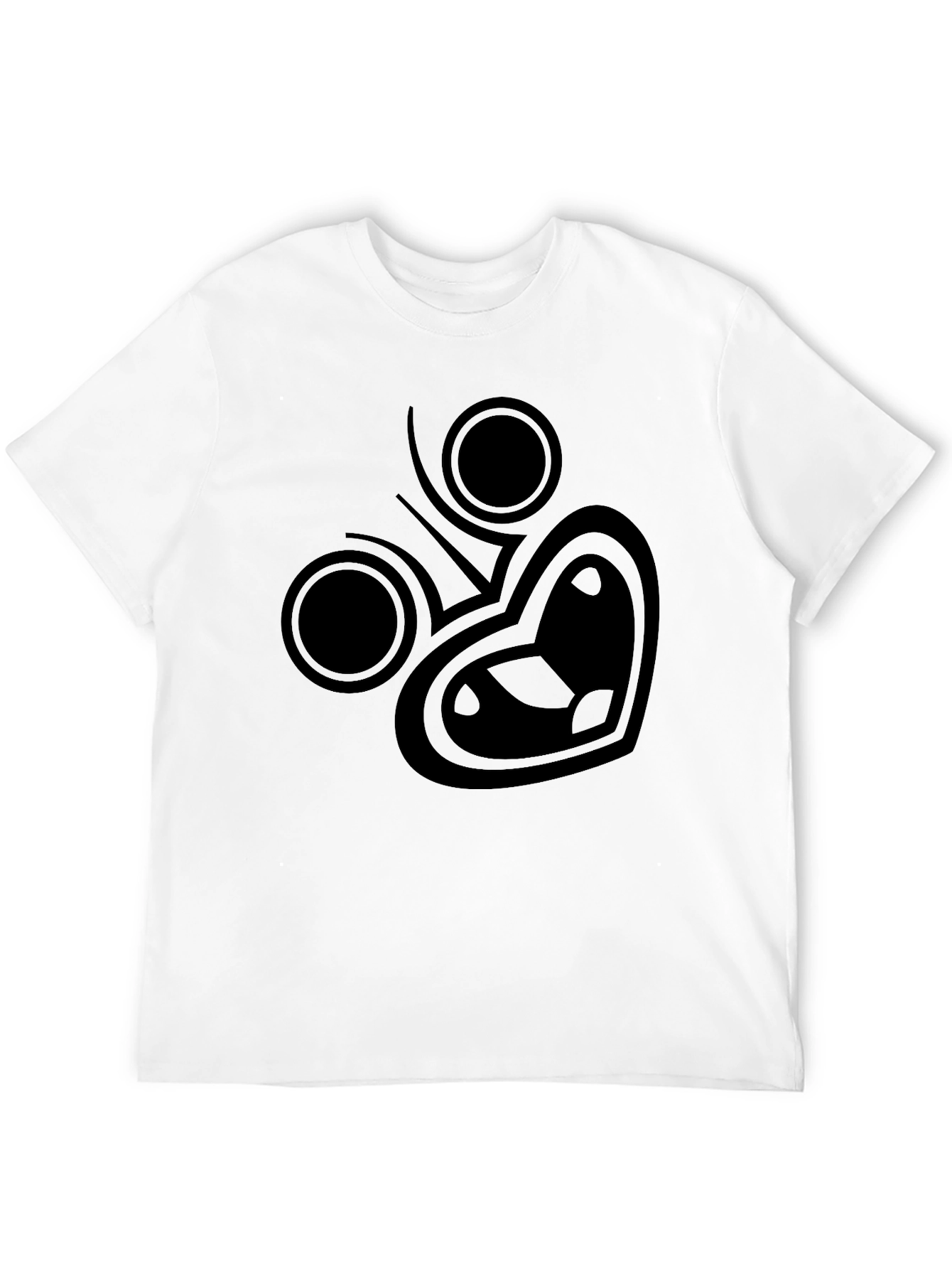 Modern Graphic Tee - Black Cotton Blend