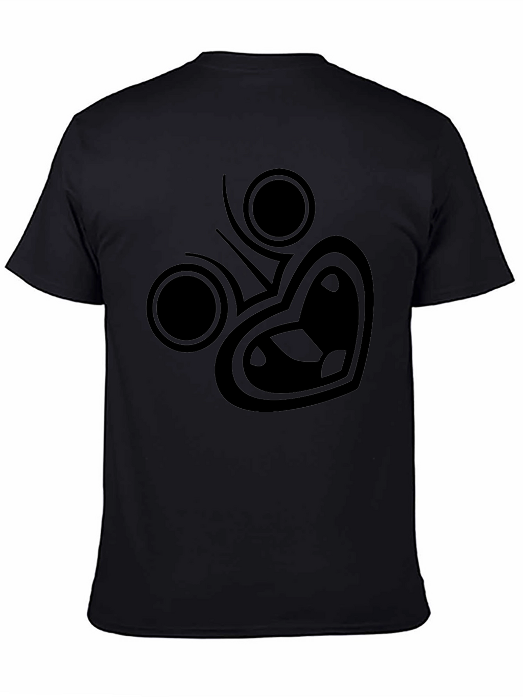Modern Graphic Tee - Black Cotton Blend