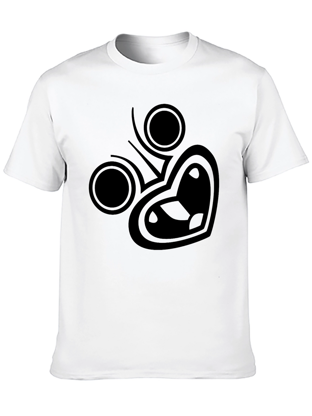 Modern Graphic Tee - Black Cotton Blend