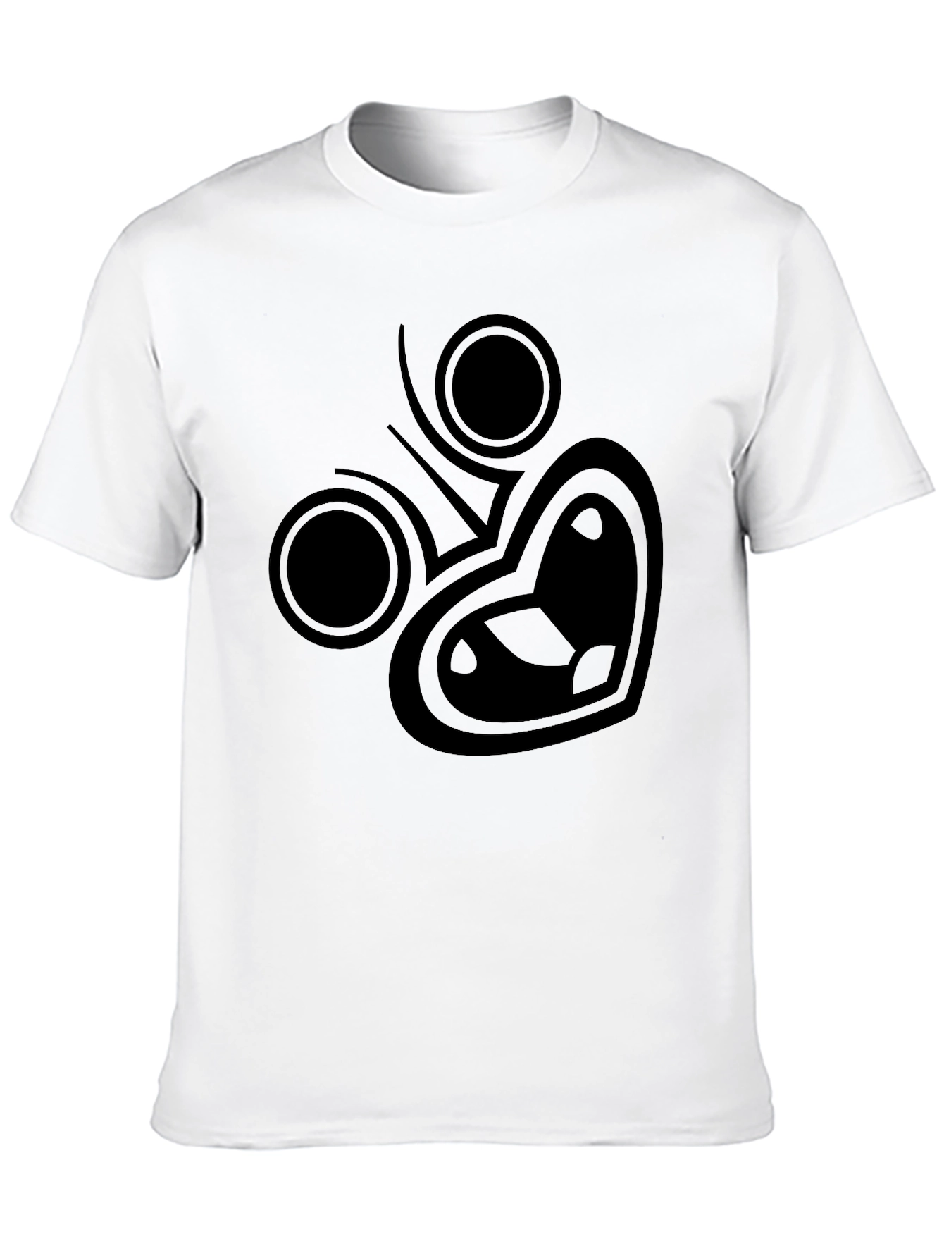 Modern Graphic Tee - Black Cotton Blend