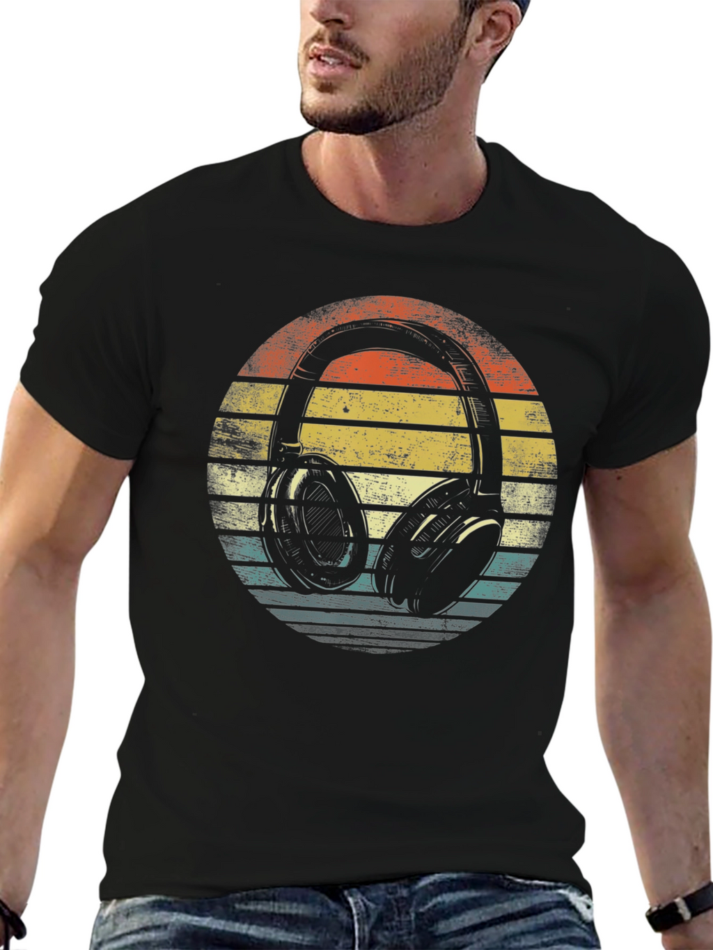Retro Headphone Graphic Tee