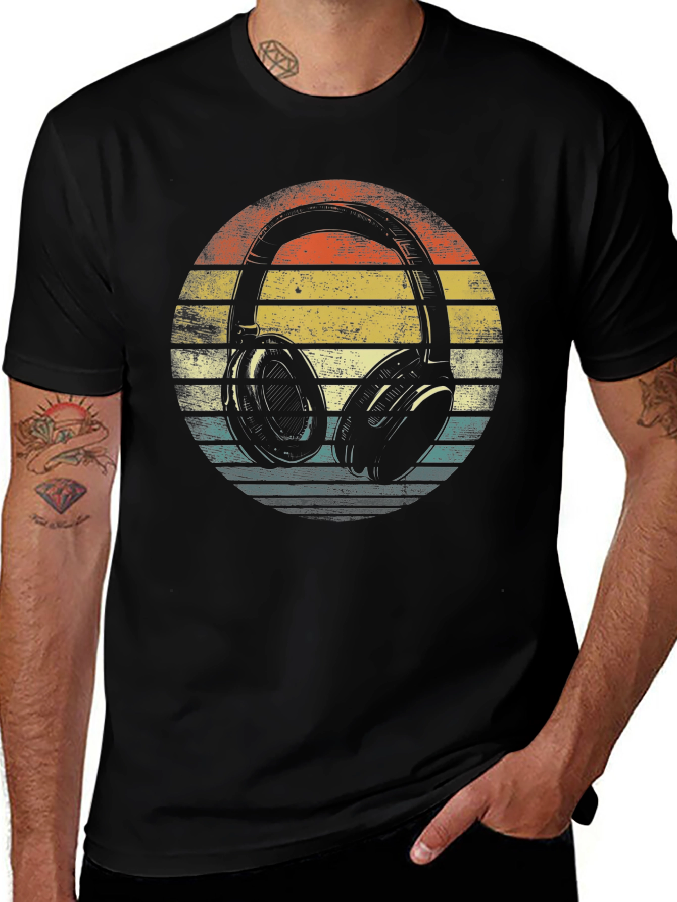 Retro Headphone Graphic Tee