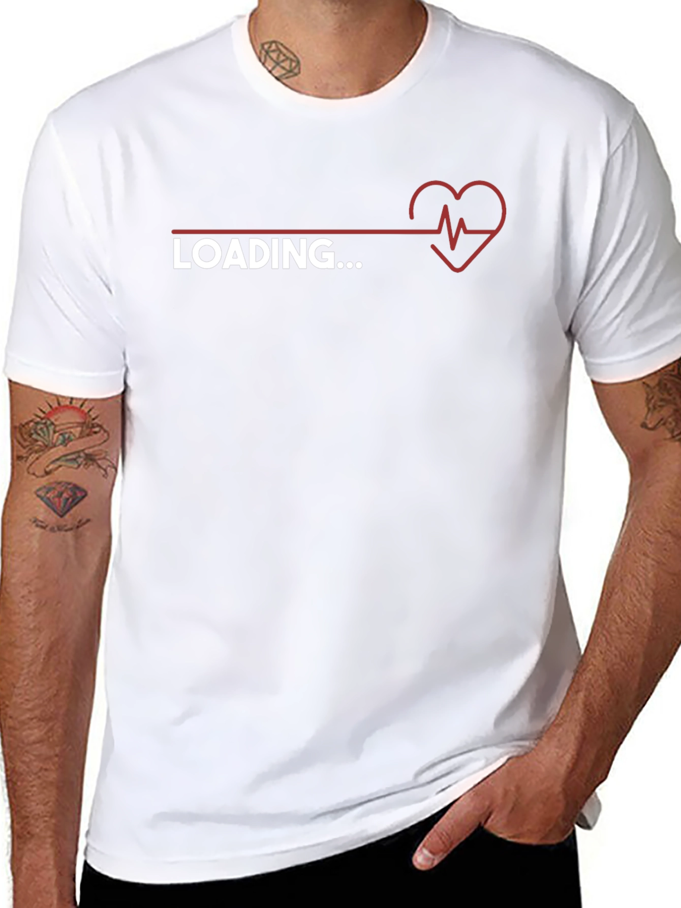 Loading Heartbeat Graphic Tee - Trendy Novelty Shirt