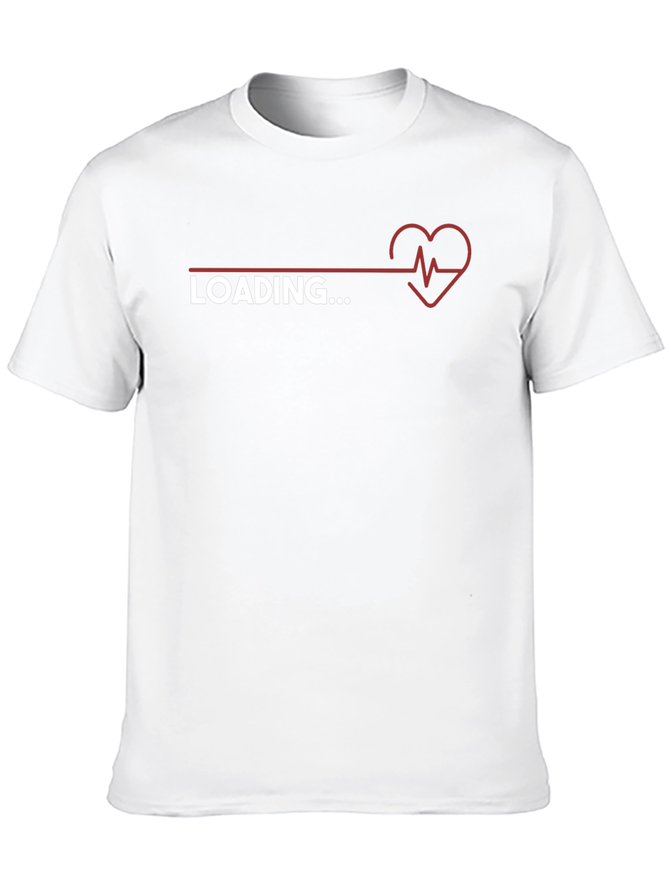 Loading Heartbeat Graphic Tee - Trendy Novelty Shirt
