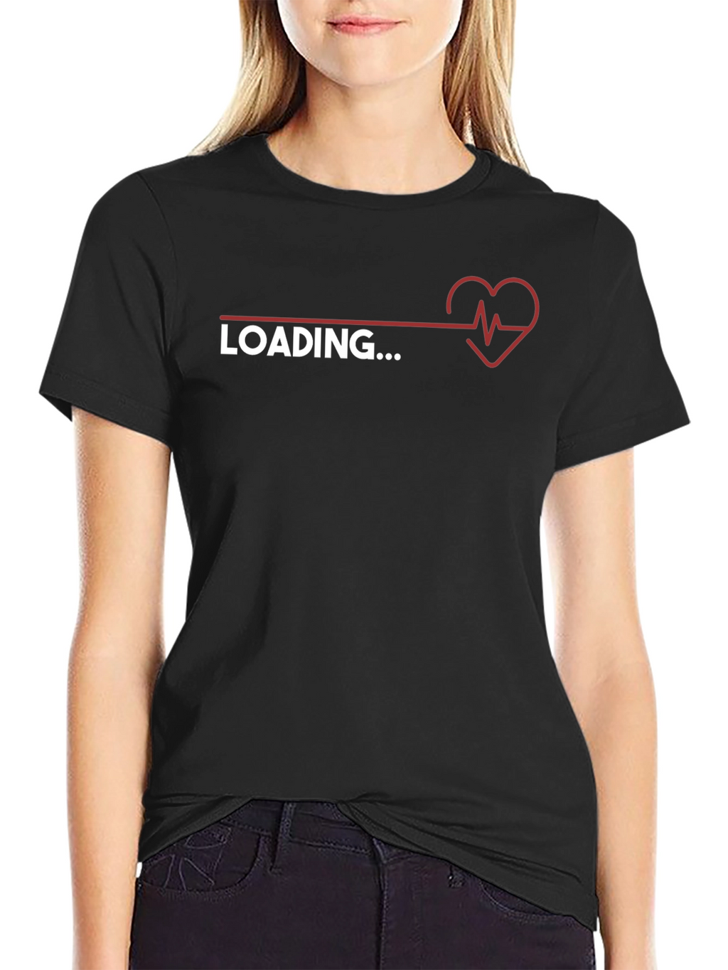 Loading Heartbeat Graphic Tee - Trendy Novelty Shirt