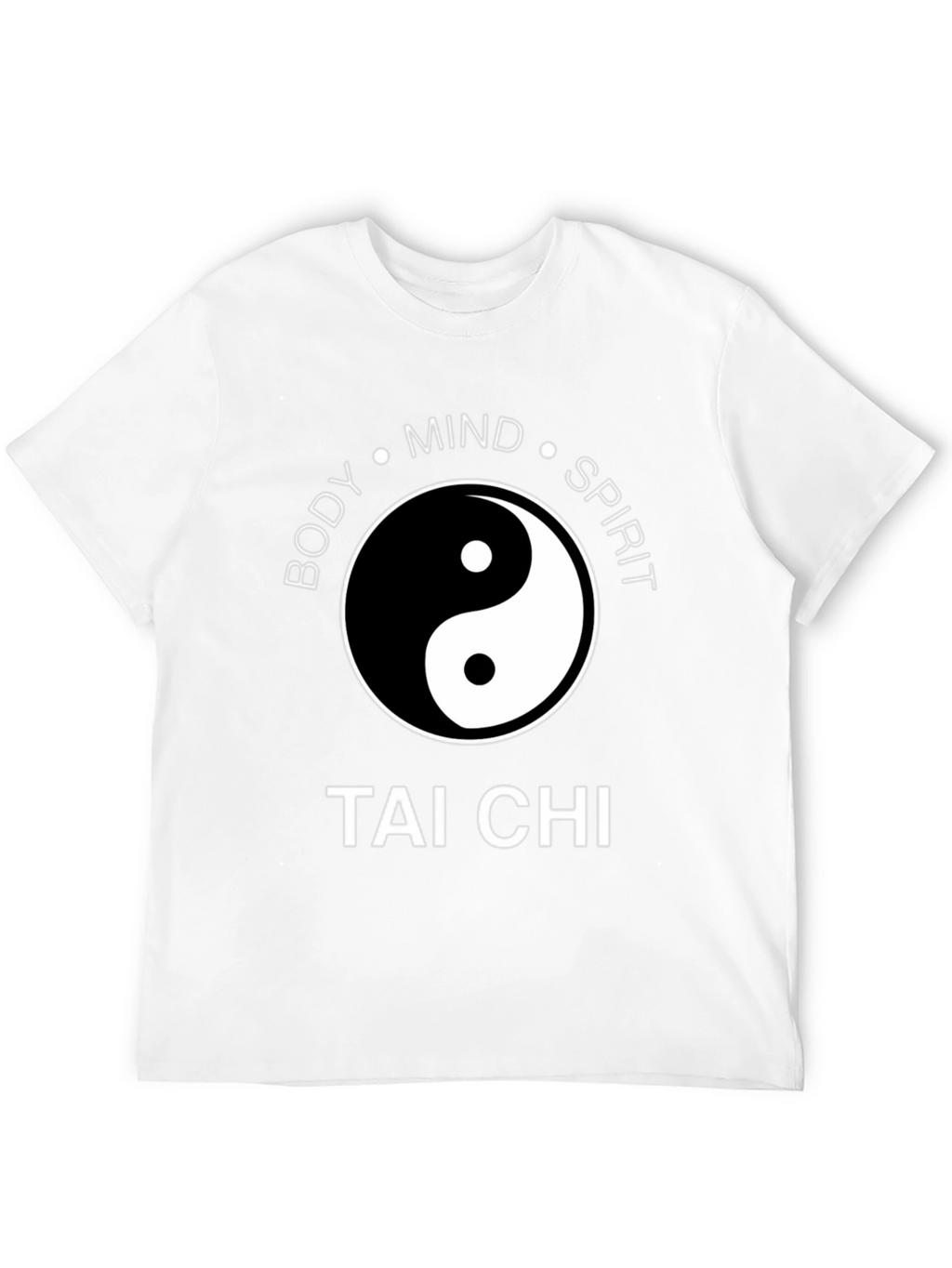 Tai Chi Body Mind Spirit Black T-Shirt