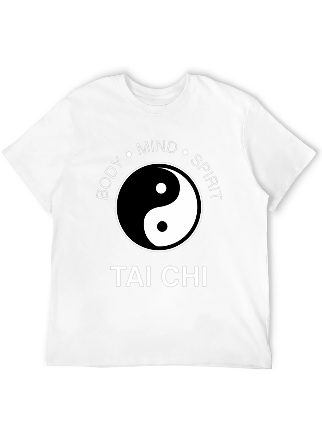 Tai Chi Body Mind Spirit Black T-Shirt