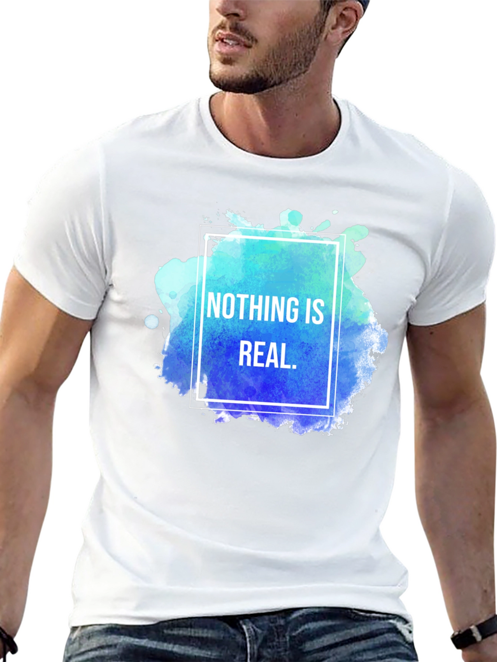 Nothing Is Real Graphic Tee - Black Cotton T-Shirt