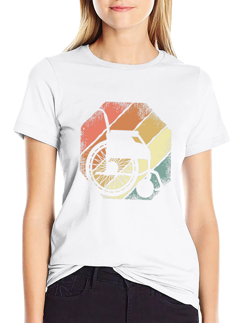 Wheelchair Sunset Graphic Tee - Black